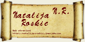 Natalija Roškić vizit kartica